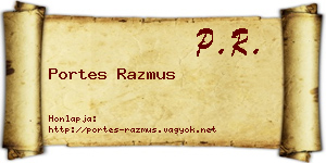 Portes Razmus névjegykártya
